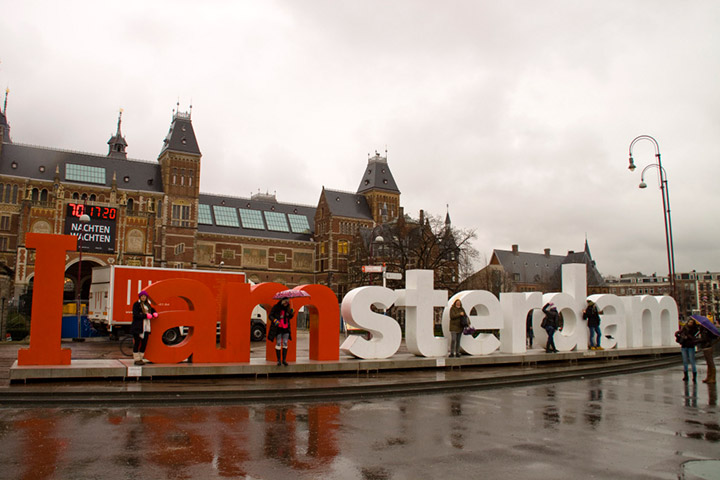 Im verregneten Amsterdam Anfang Februar.