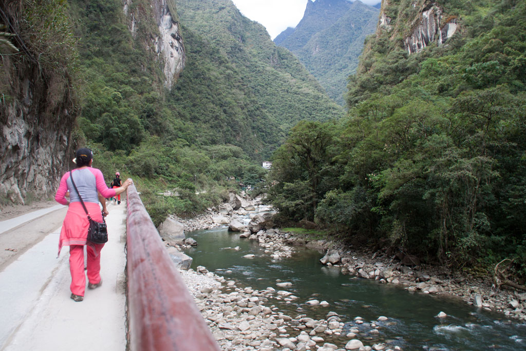 Weg von Aguas Calientes nach Machu Picchu