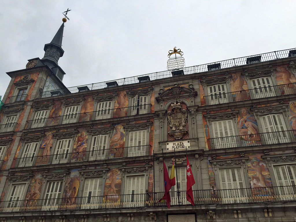 Vor dem Treffpunkt am Plaza Mayor.