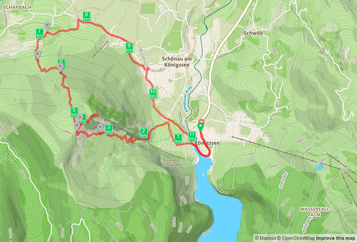 Wanderrung von Königssee mit Grünstein Überschreitung Richtung Hammerstiel / Schönau