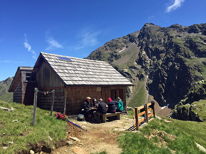 Angekommen auf der Selbstversorgerhütte