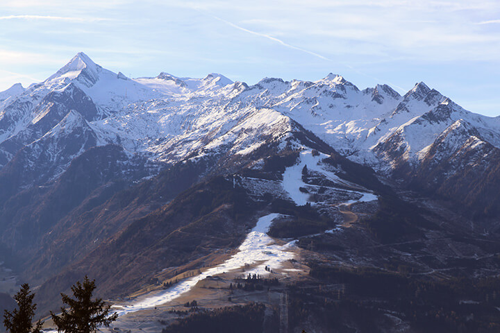 Kitzsteinhorn von der Areitalm auf der Schmittenhöhe aus betrachtet