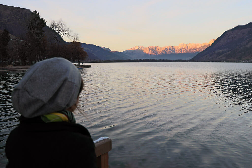 Zeller See und Alpenglühen