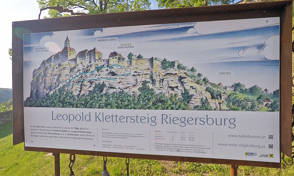 Infotafel Klettersteig Riegersburg