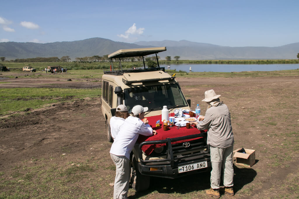 Mittagspause im Ngorongoro Krater