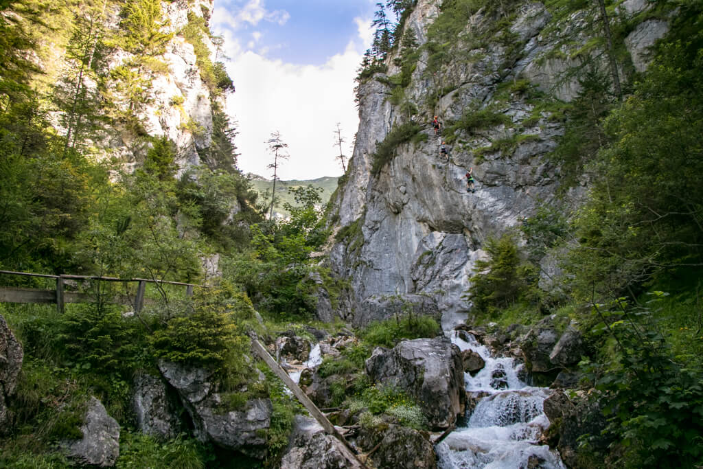 Silberkarklamm Zustieg zum Hias-Klettersteig