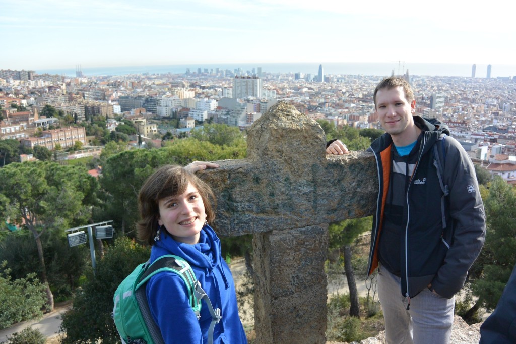 Am Turó de les tres creus mit Blick auf die Stadt.