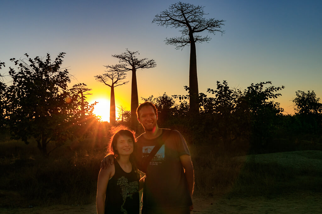 Baobaballee im Sonnenuntergang