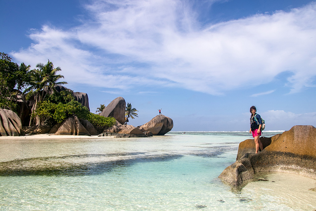 Unser schönster Reisemoment 2017 auf La Digue am Anse Source d'Argent