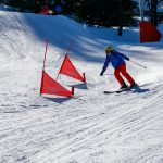 Skifahren im Crosspark im Skigebiet