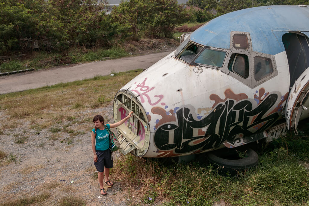 Airplane Graveyard Flugzeugwrack in Bangkok