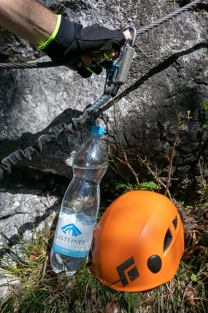 Brustwand Klettersteig mit Gerhard und Gasteiner Mineralwasser