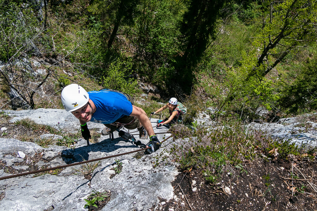 Brustwand Klettersteig mit Gerhard und Cori