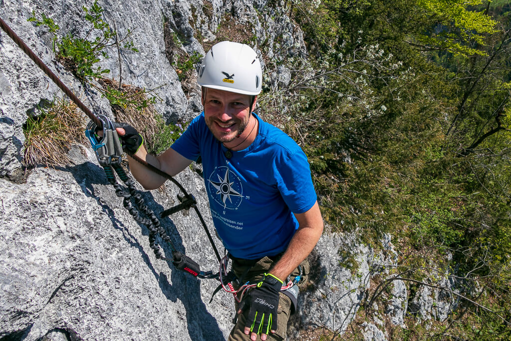 Gerhard von Andersreisen am Brustwand Klettersteig