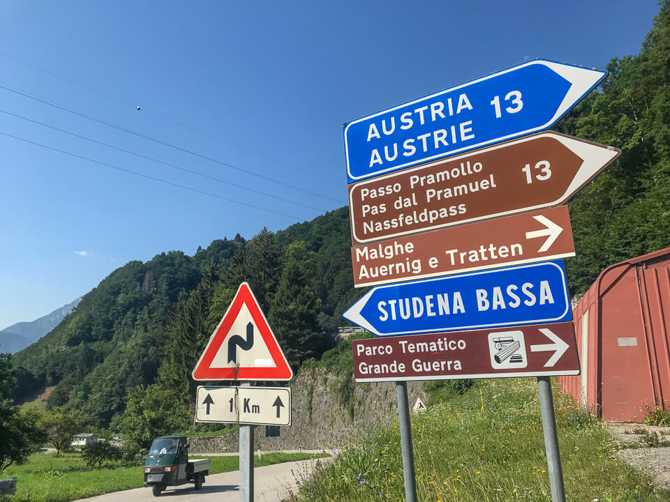 Pontebba Passo Pramollo mit dem Motorrad