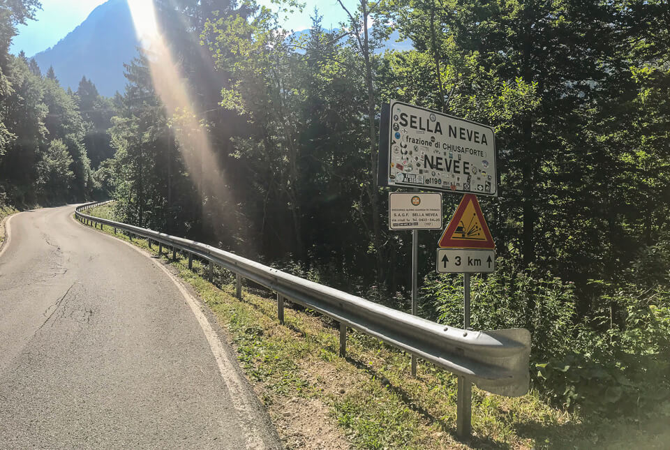 Sella Nevea mit dem Motorrad