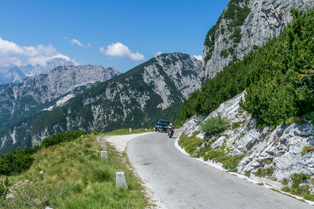 Mangartstraße mit dem Motorrad