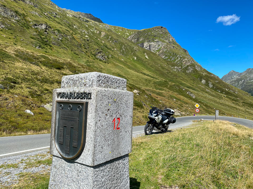 Silvretta-Hochalpenstraße zwischen Vorarlberg und Tirol