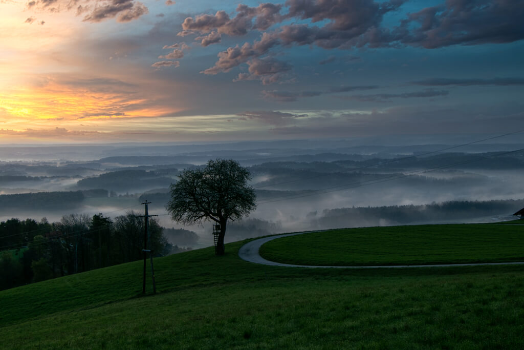 Sonnenaufgang im Naturpark Pöllauer Tal