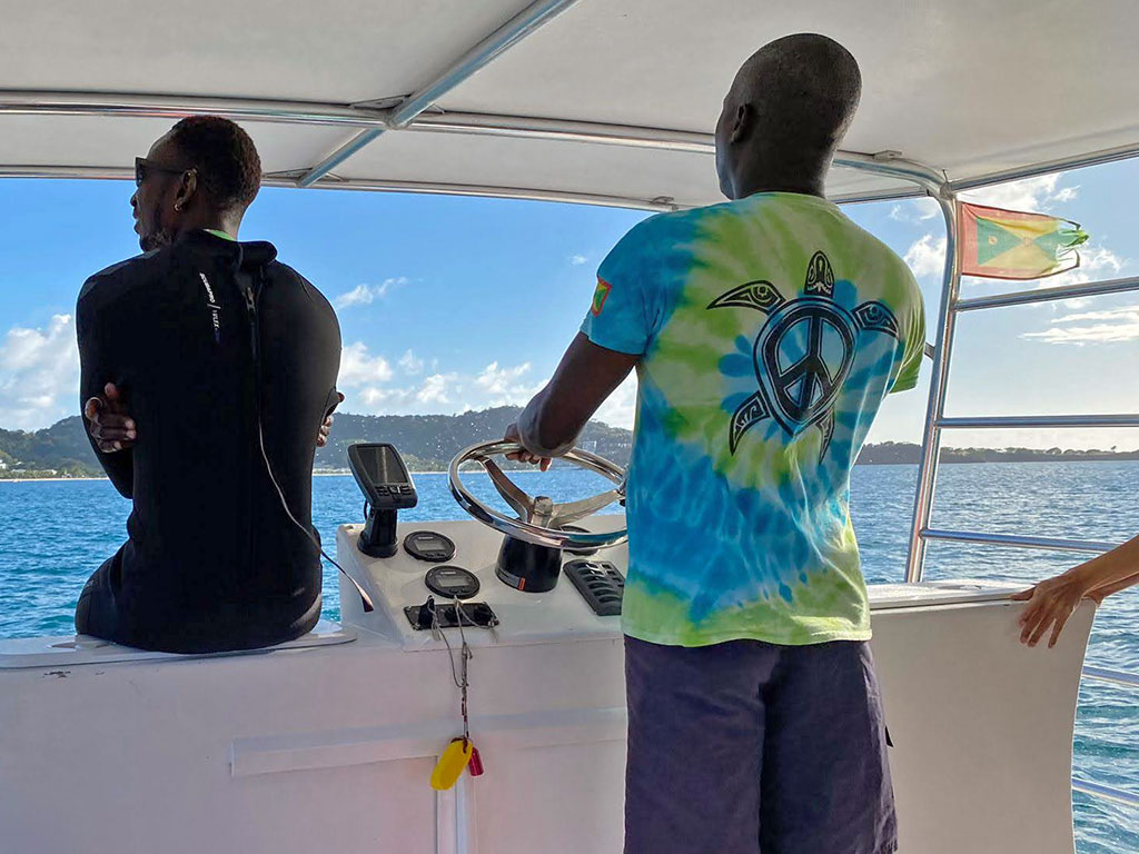 Unterwegs mit dem Tauchboot (Grenada, Karibik)